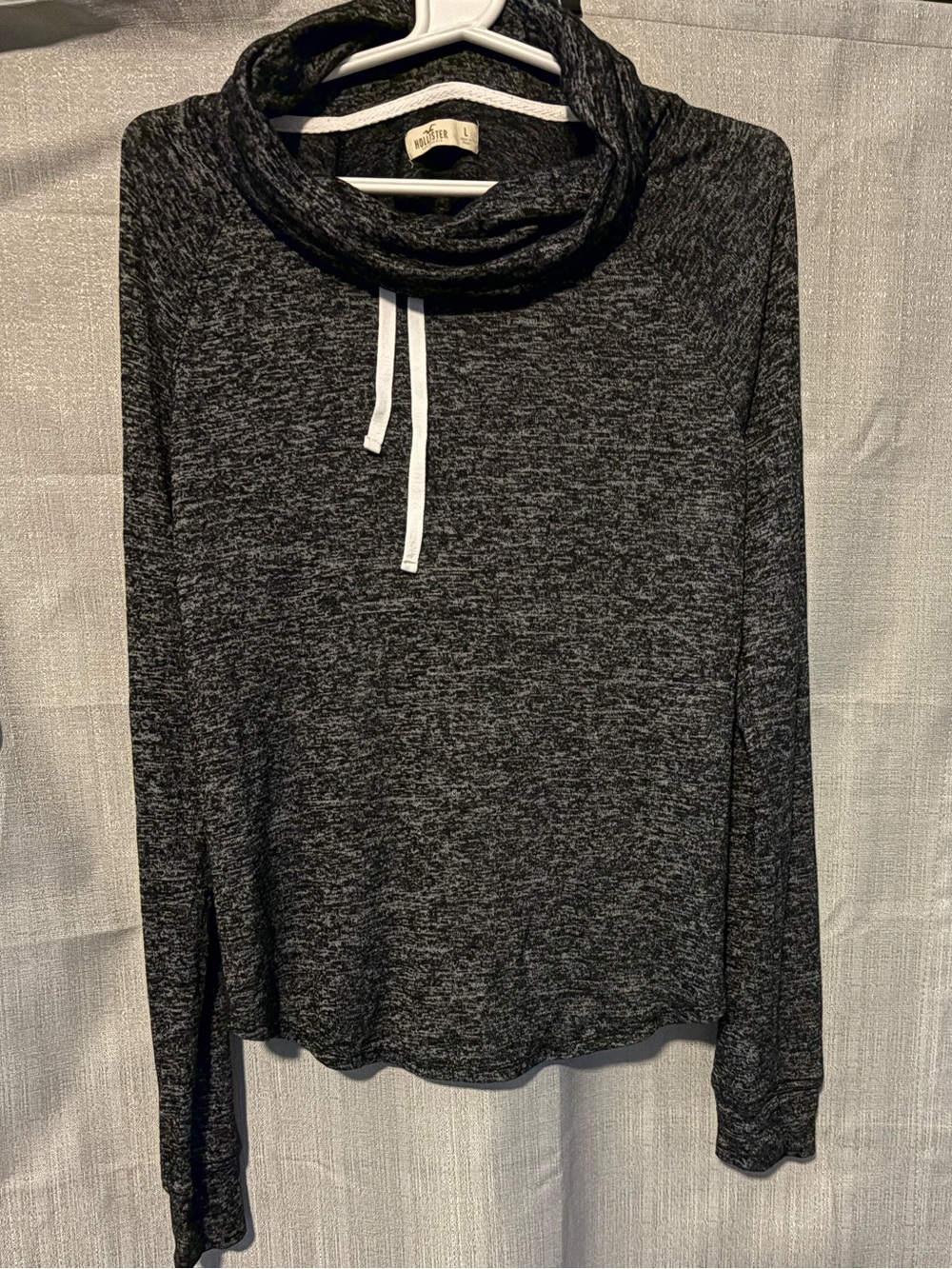 Hollister |Cozy Funnel Neck Long-Sleeve Sweater - Charcoal